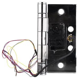 ACSI 1104BB127941226 BB1279 4-1/2" x 4-1/2" Ball Bearing Electric 4 Wire Hager Hinge Bright Chrome Finish