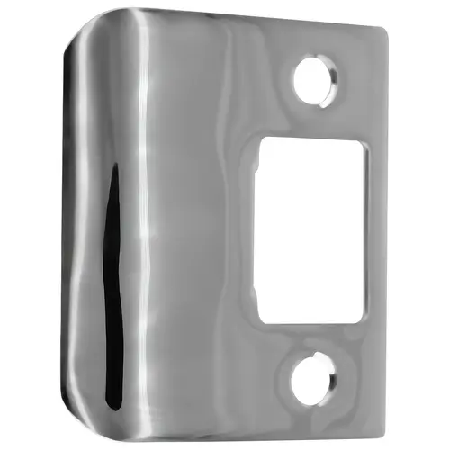 Extended Lip Strike Plate, Solid Brass Material, 2-1/4" X 2" Dimensions, 1-1/2" Lip Extension, Polished Chrome Finish Extended Lip Strike Plate, Solid Brass Material, 2-1/4" X 2" Dimensions, 1-1/2" Lip Extension, Polished Chrome Finish