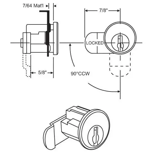 MAIL BOX LOCK FITS CUTLER MAIL CHUTE MAIL BOX LOCK FITS CUTLER MAIL CHUTE