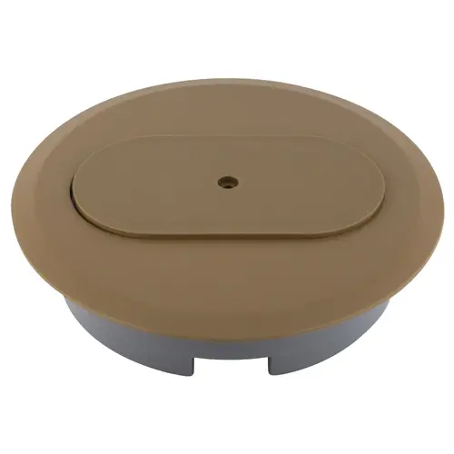 2-Gang Floor Box Cover Duplex Receptacle Caramel