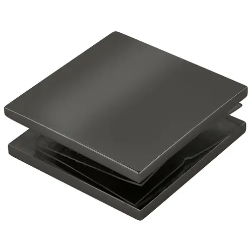 Gun Metal Square Style Hole-in-Glass Fixed Panel U-Clamp
