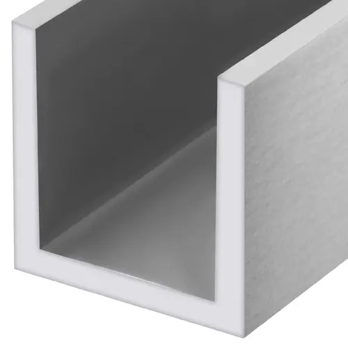 Brite Anodized Wet Glaze 1" Deep U-Channel 120" Stock Length