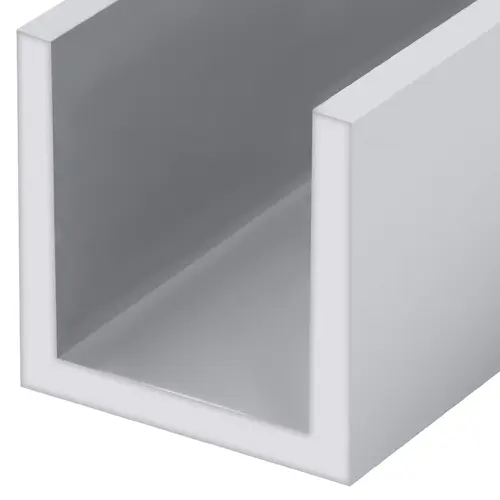 Satin Anodized Wet Glaze 1" Deep U-Channel 120" Stock Length