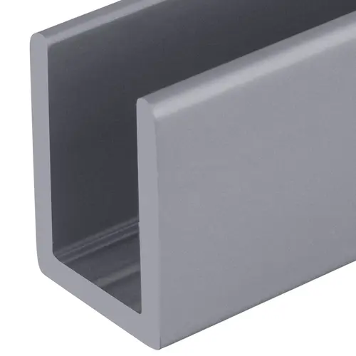 Satin Anodized 3/8" Fixed Panel Shower Door Deep U-Channel - 95" Length
