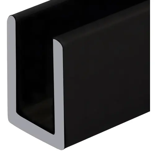 Oil Rubbed Bronze 3/8" Fixed Panel Shower Door Deep U-Channel - 95" Length