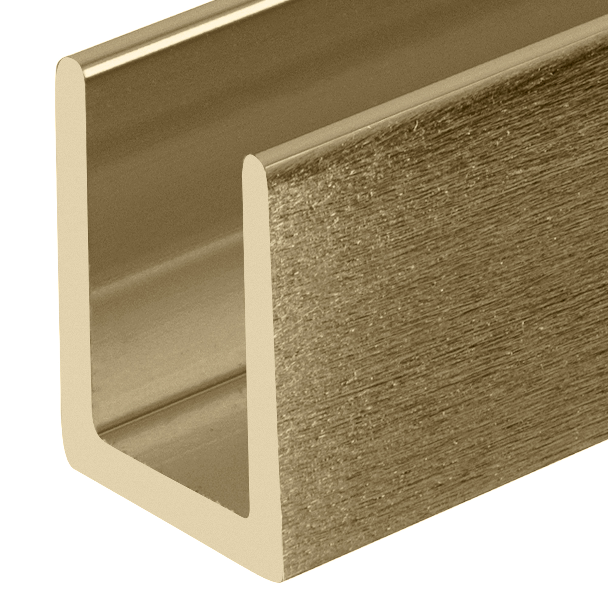 CRL SDCD38ABRS-CCP4 Antique Brass 3/8" Fixed Panel Shower Door Deep U-Channel -  4" Sample