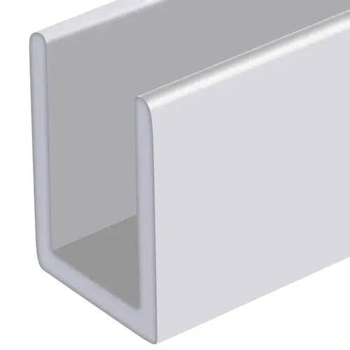 White 3/8" Fixed Panel Shower Door Deep U-Channel - 95" Length White 3/8" Fixed Panel Shower Door Deep U-Channel - 95" Length