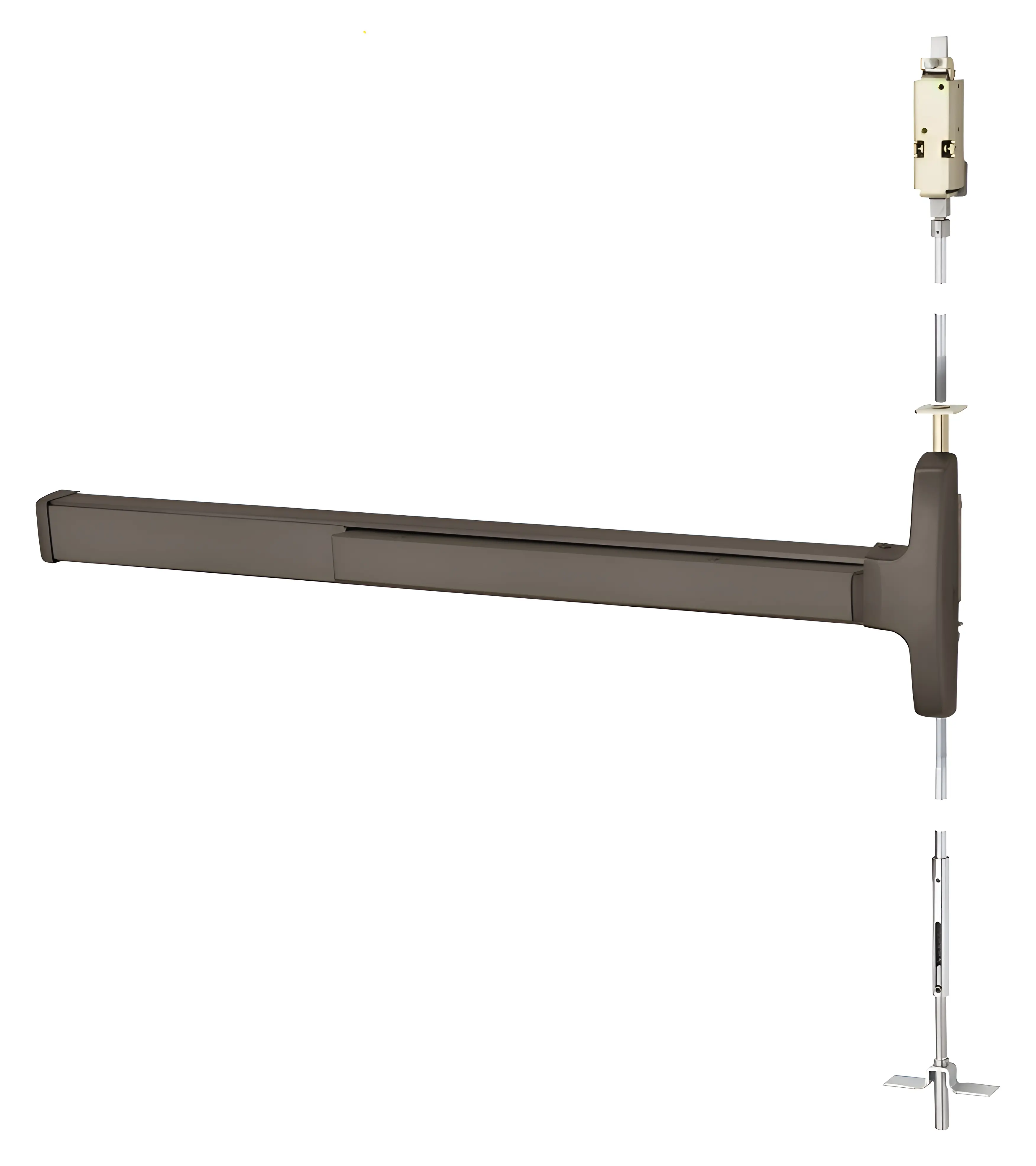 Sargent Concealed Vertical Rod Exit Device Dark Oxidized Satin Bronze Oil Rubbed 1956-AD8474J-24V ETJ RHR 10B