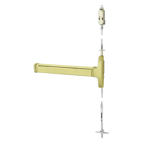 Concealed Vertical Rod Exit Device Satin Brass Concealed Vertical Rod Exit Device Satin Brass