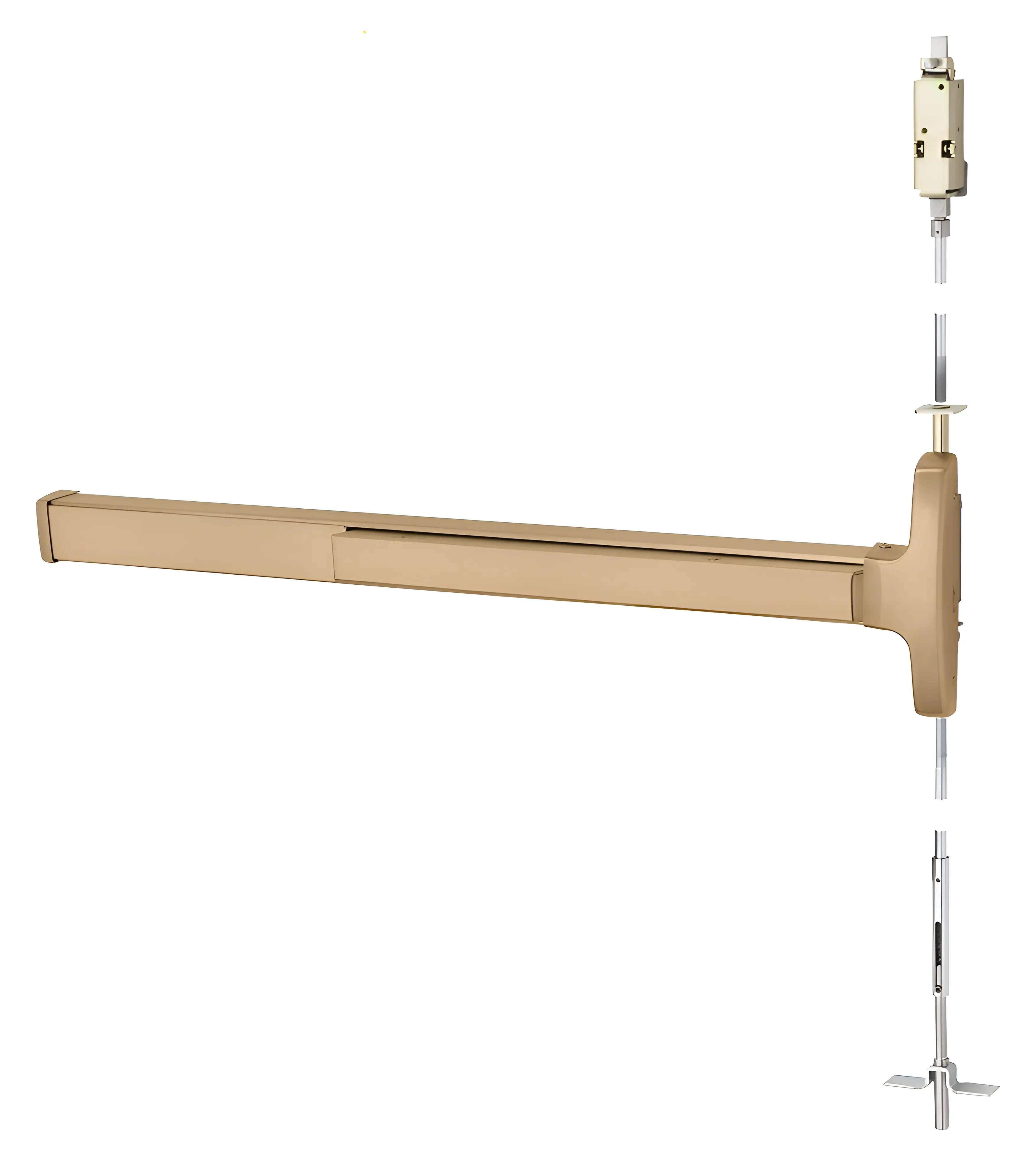 Sargent Concealed Vertical Rod Exit Device Satin Bronze Clear Coated 1956-MD8406F ETW LHR 10