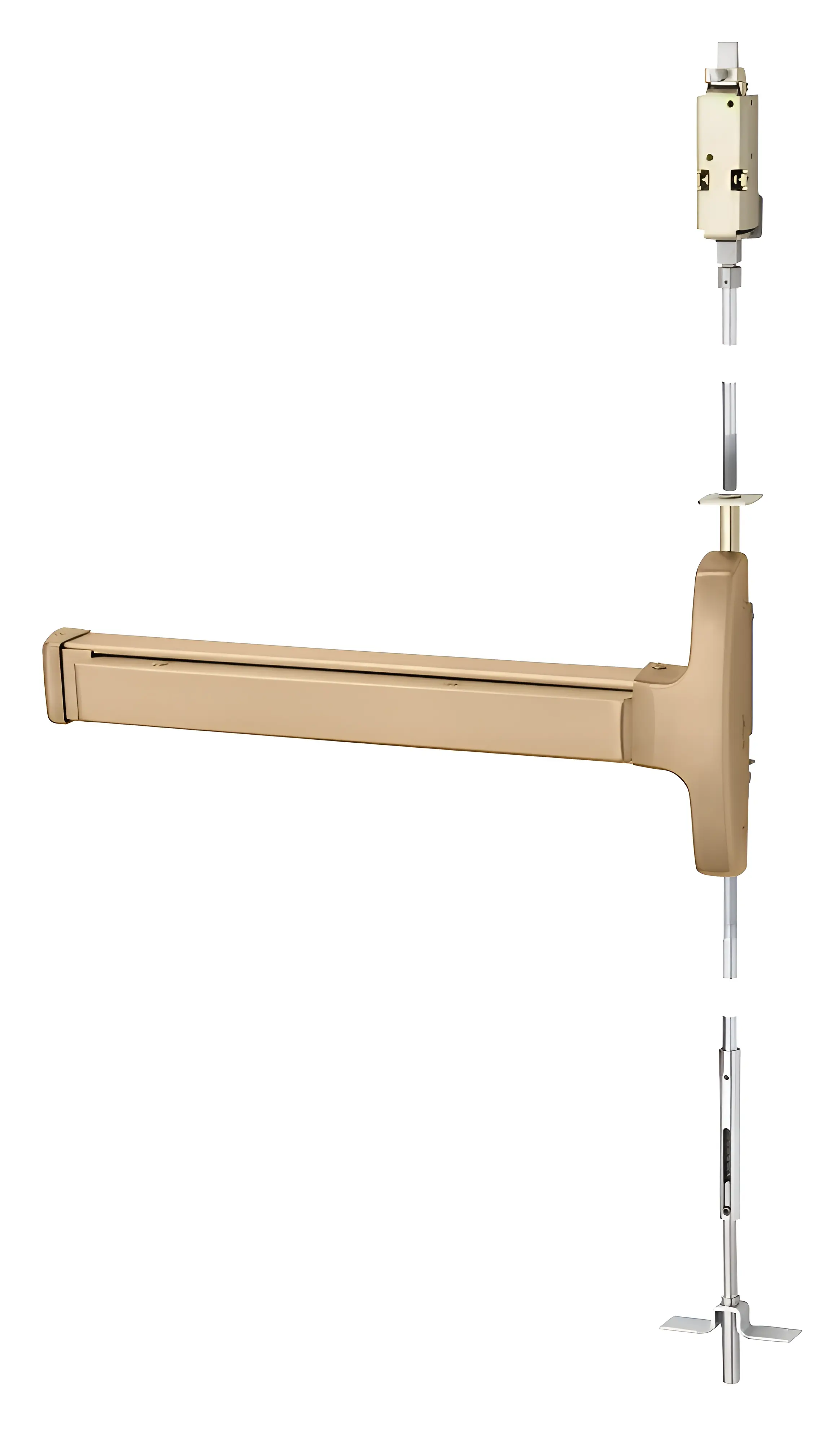 Sargent Concealed Vertical Rod Exit Device Satin Bronze Clear Coated 194356-AD8443E RHR 10