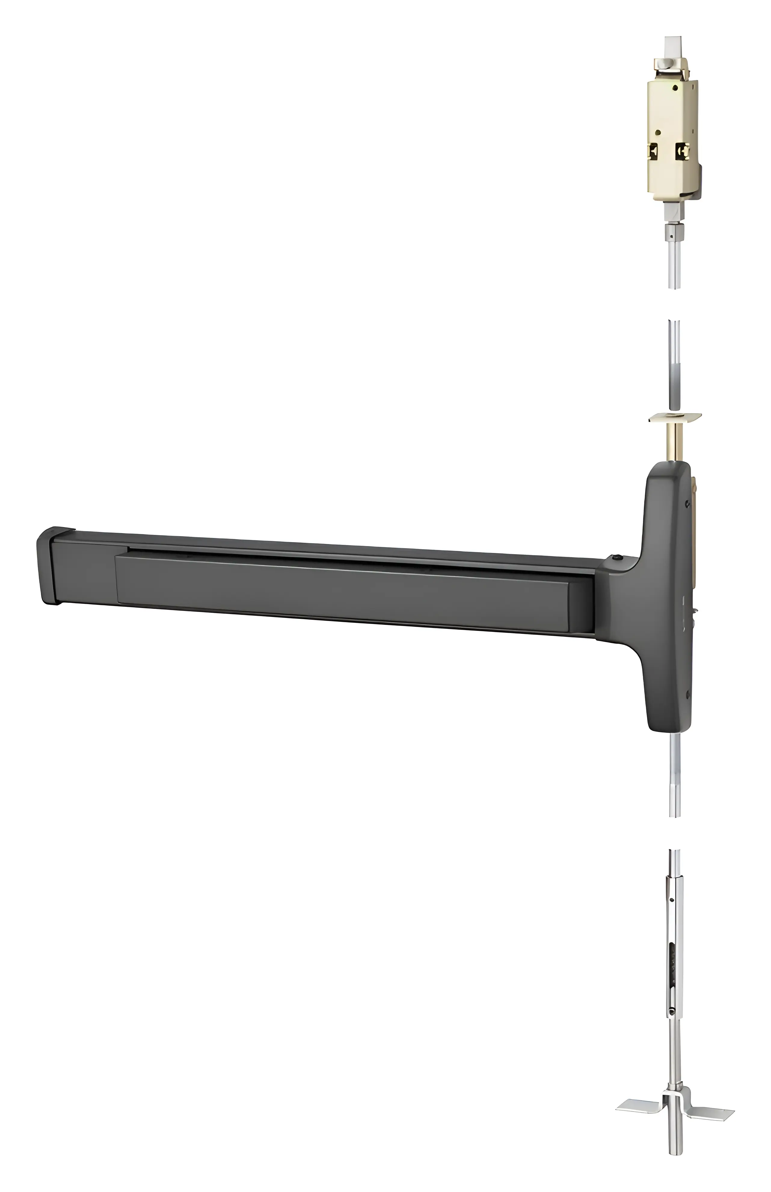 Sargent Concealed Vertical Rod Exit Device Black Suede Powder Coat 1956-MD8474E-12V ETP RHR BSP