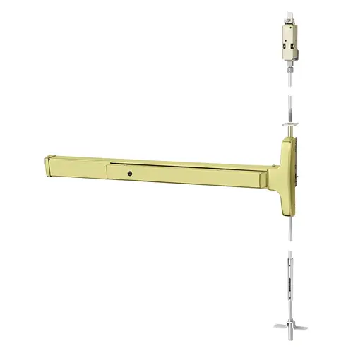 Concealed Vertical Rod Exit Device Bright Brass Concealed Vertical Rod Exit Device Bright Brass