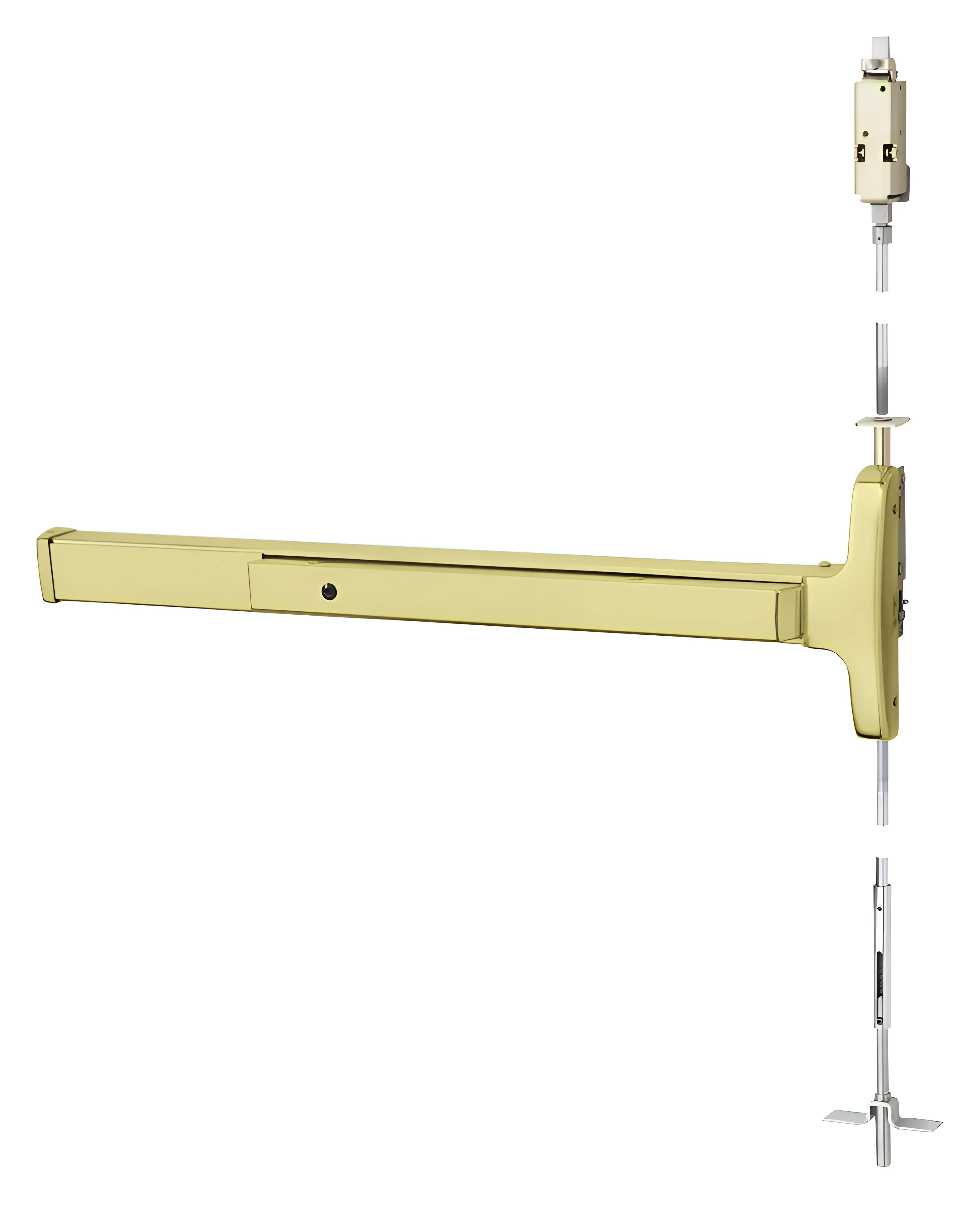 Sargent Concealed Vertical Rod Exit Device Bright Brass 1943-MD8474F-12V ETW LHR 3