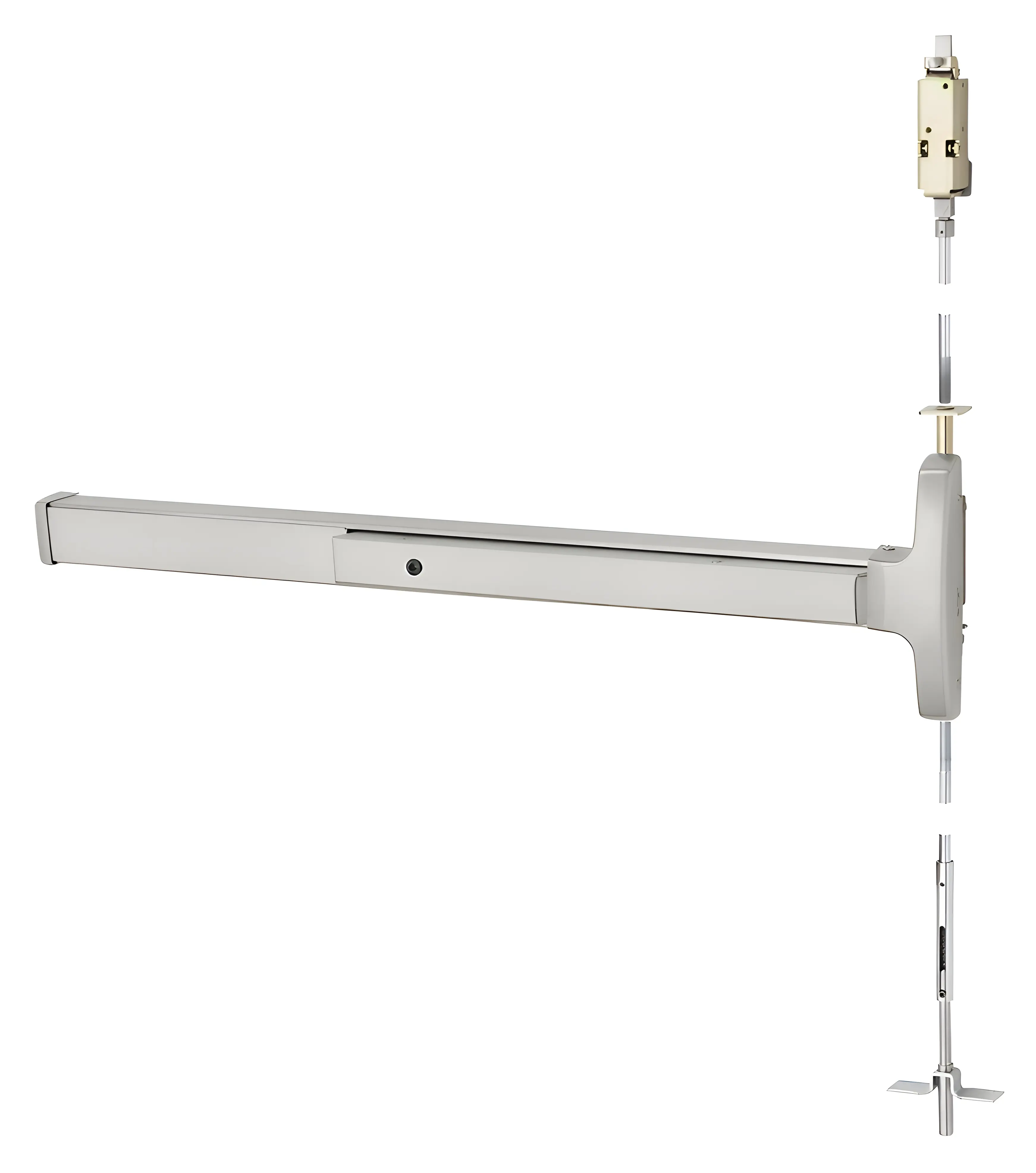 Sargent Concealed Vertical Rod Exit Device Satin Stainless Steel 19-MD8473J-12V ETF RHR 32D