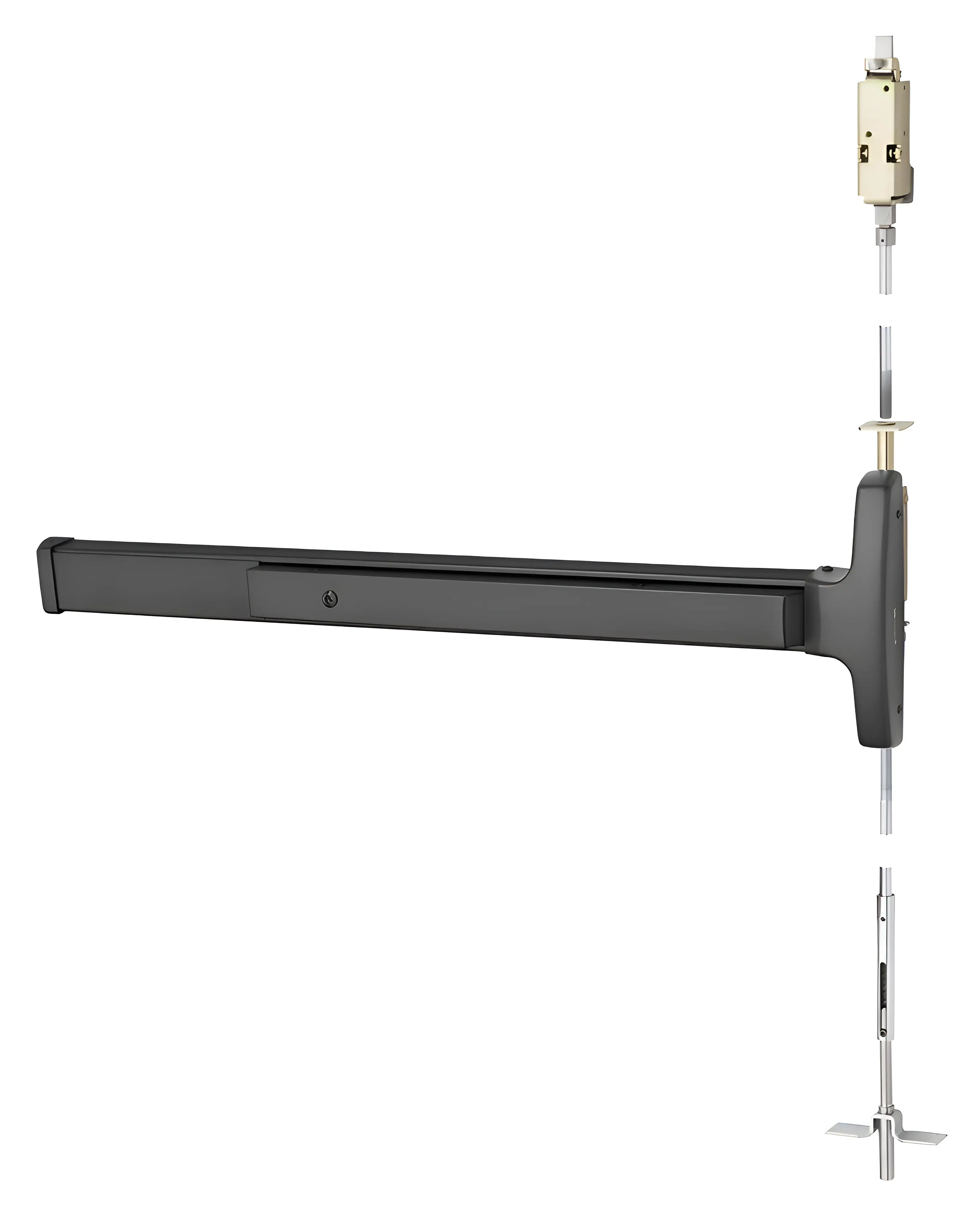 Sargent Concealed Vertical Rod Exit Device Black Suede Powder Coat 1943-AD8473F-12V ETP LHR BSP