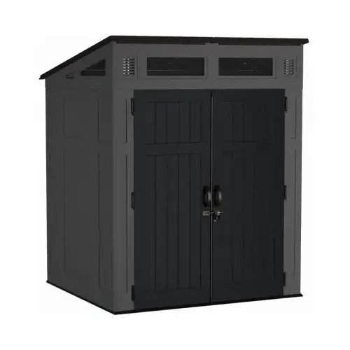 Storage Shed Modernist 6 ft. x 5 ft. Plastic Vertical with Floor Kit Gray Peppercorn Storage Shed Modernist 6 ft. x 5 ft. Plastic Vertical with Floor Kit Gray Peppercorn