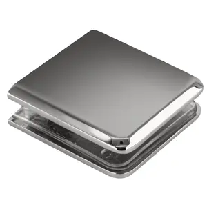 CRL BGCU1CH Polished Chrome Beveled Style Notch-in-Glass Fixed Panel U-Clamp