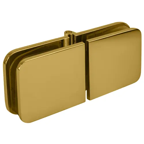 CRL Polished Brass Adjustable Glass-to-Glass Clamp