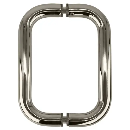Polished Nickel 6" BM Series Back-to-Back Handle Without Metal Washers Polished Nickel 6" BM Series Back-to-Back Handle Without Metal Washers