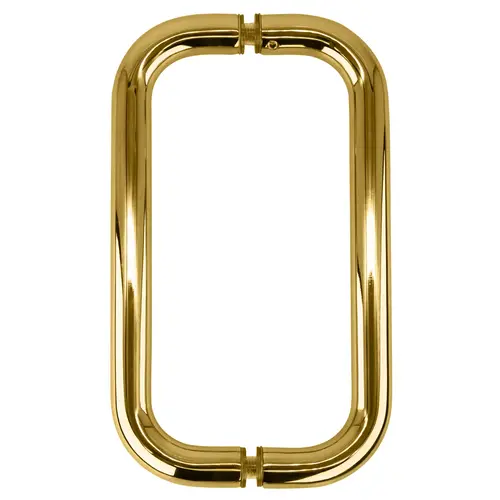 Polished Brass 8" BM Series Back-to-Back Handle Without Metal Washers Polished Brass 8" BM Series Back-to-Back Handle Without Metal Washers