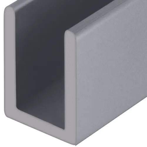Satin Anodized 5/16" Single Aluminum U-Channel - 95" Stock Length