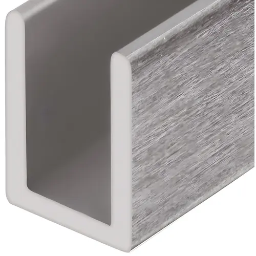 Brushed Nickel 5/16" Single Aluminum U-Channel - 95" Stock Length Brushed Nickel 5/16" Single Aluminum U-Channel - 95" Stock Length
