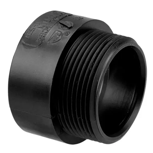 Drain, Waste & Vent Adapter: 2" Fitting, Spig x MIPT, Acrylonitrile Butadiene Styrene Drain, Waste & Vent Adapter: 2" Fitting, Spig x MIPT, Acrylonitrile Butadiene Styrene