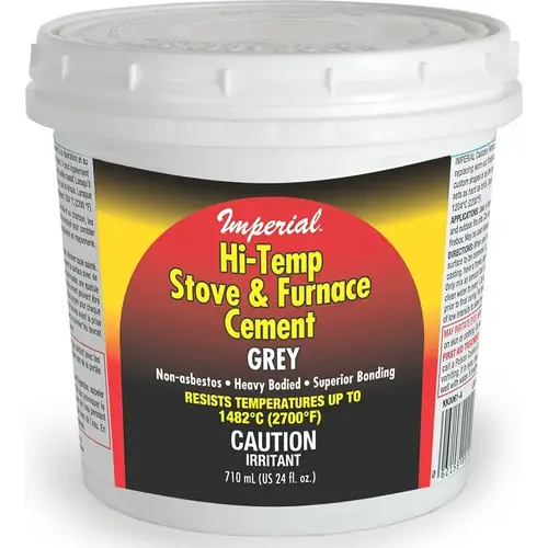Stove and Furnace Cement, 24 oz Tub Gray Stove and Furnace Cement, 24 oz Tub Gray