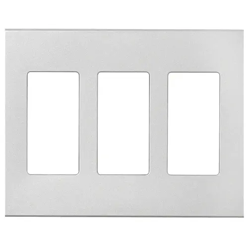 PJS Wallplate, 4.87 in L, 6-3/4 in W, 3 -Gang, Polycarbonate, Silver Granite PJS Wallplate, 4.87 in L, 6-3/4 in W, 3 -Gang, Polycarbonate, Silver Granite