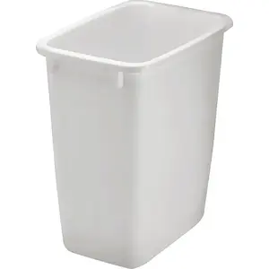 Rubbermaid FG280500WHT Waste Basket, 21 qt Capacity, Plastic, White, 15 in H
