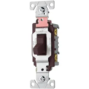 Eaton CS220B Toggle Switch, 20 A, 120/277 V, Screw Terminal, Nylon Housing Material, Brown