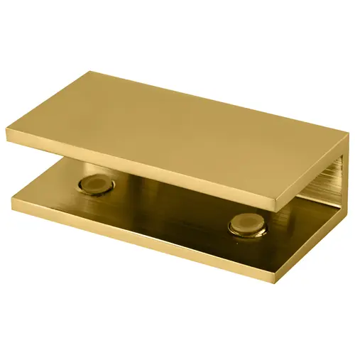 CRL Polished Brass No-Drill Fixed Panel Glass Clamp