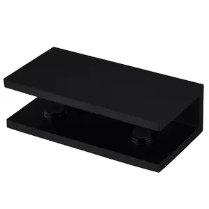 CRL NDC4MBL CRL Matte Black No-Drill Fixed Panel Glass Clamp