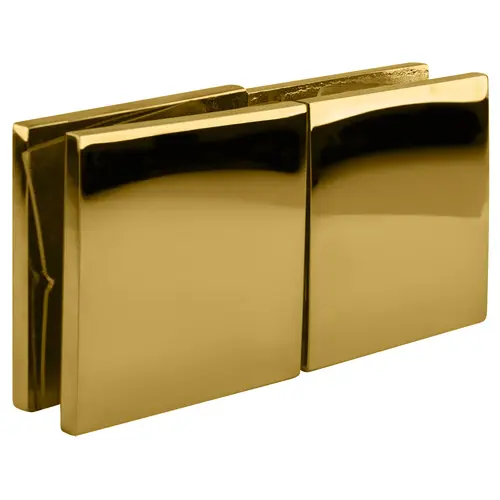Polished Brass Square 180 Degree Glass-to-Glass Movable Transom Clamp Polished Brass Square 180 Degree Glass-to-Glass Movable Transom Clamp