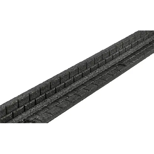 Brickface Landscape Edging, 48 in L, L, Rubber, Black