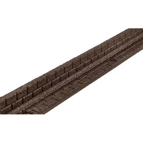 Brickface Landscape Edging, 48 in L, L, Rubber, Brown