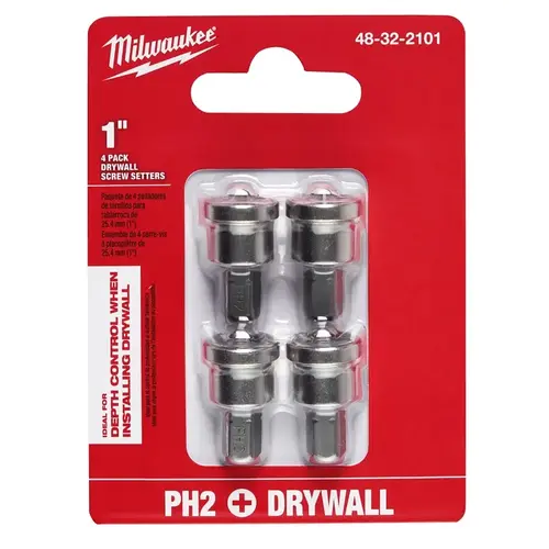 #2 Phillips Insert 1/4 In. Hex Drywall Dimpler Screw Setter (4-Pack) #2 Phillips Insert 1/4 In. Hex Drywall Dimpler Screw Setter (4-Pack)