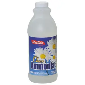Austin's 50 Clear Ammonia, 32 oz Bottle, Liquid, Pungent Ammonia, Colorless