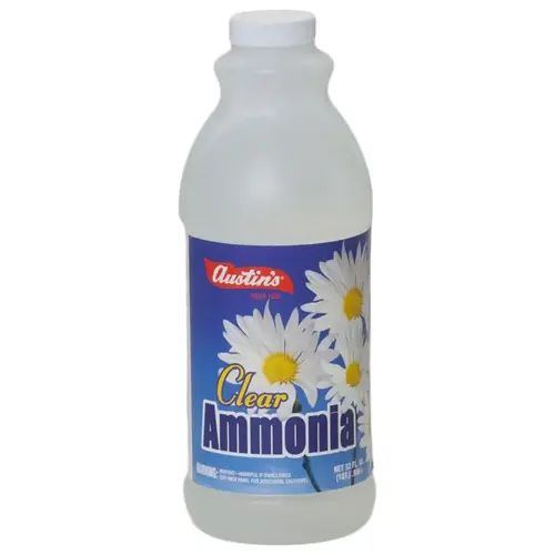 Clear Ammonia, 32 oz Bottle, Liquid, Pungent Ammonia, Colorless