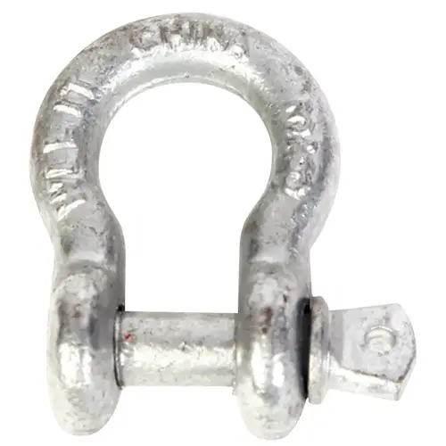 Anchor Shackle, 5/8 in Trade, 3-1/4 ton Working Load, Steel, Hot-Dipped Galvanized Anchor Shackle, 5/8 in Trade, 3-1/4 ton Working Load, Steel, Hot-Dipped Galvanized
