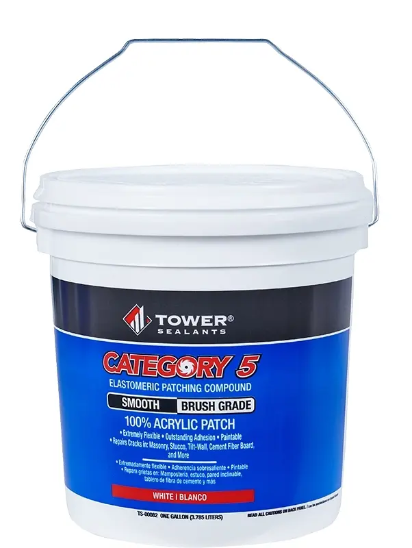 Tower Sealants CATEGORY 5 Brush-Grade Smooth Patch White 1 gal - pack of 4 TS-00082-XCP4 Tower Sealants CATEGORY 5 Brush-Grade Smooth Patch White 1 gal - pack of 4 TS-00082-XCP4
