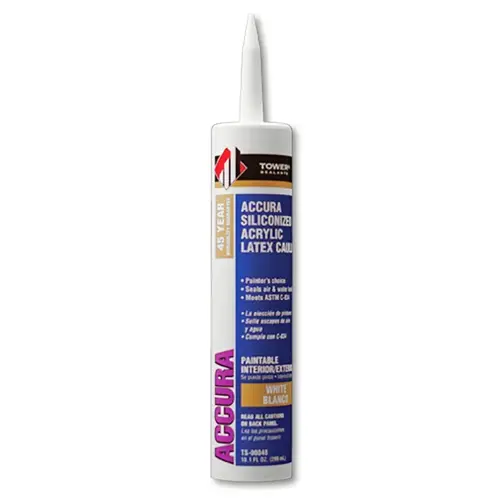 ACCURA Silicone Caulk, White, 7 to 14 days Curing, 40 to 140 deg F, 10.1 fl-oz Tube - pack of 12