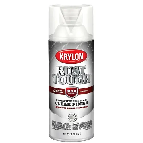 Rust Tough Rust-Preventative Enamel Spray Paint, Gloss, Clear, 12 oz, Can - pack of 6 Rust Tough Rust-Preventative Enamel Spray Paint, Gloss, Clear, 12 oz, Can - pack of 6