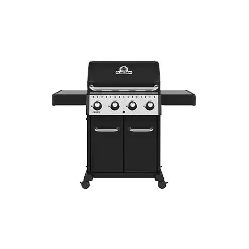 Crown 420 Series Gas Grill, 40,000 Btu, Propane, 4-Burner, 460 sq-in Primary Cooking Surface Black Crown 420 Series Gas Grill, 40,000 Btu, Propane, 4-Burner, 460 sq-in Primary Cooking Surface Black
