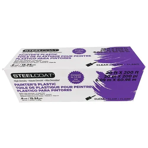 Painter Plastic, 200 ft L, 20 ft W