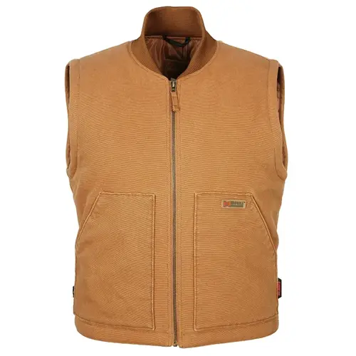 MJ19M17-3XL Vest, 3XL, Polyester, Khaki, Zip Closure