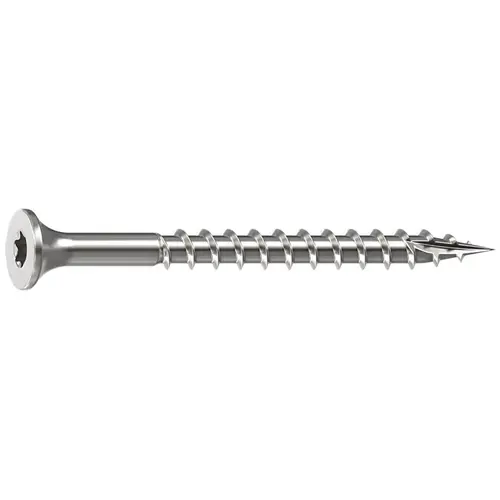 Deck Screw, #8 Thread, 2 in L, 2/3 Thread, Bugle Head, Star Drive, Sharp, Type-17 Point, 100 - pack of 100 Deck Screw, #8 Thread, 2 in L, 2/3 Thread, Bugle Head, Star Drive, Sharp, Type-17 Point, 100 - pack of 100