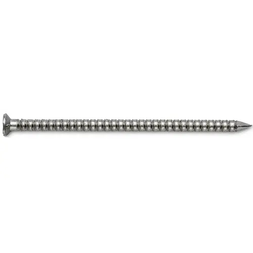 Siding Nail, 6D, 2 in L, 304 Stainless Steel, Checkered Brad Head, Ring Shank, 5 lb Siding Nail, 6D, 2 in L, 304 Stainless Steel, Checkered Brad Head, Ring Shank, 5 lb