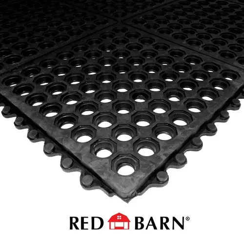 Interlocking Mat, Rubber, Black